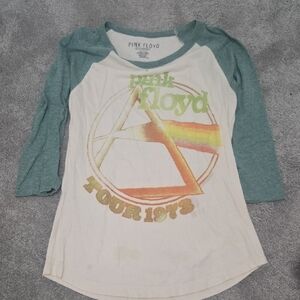 Pink Floyd Kids Long Sleeve Tee - Teal and Cream